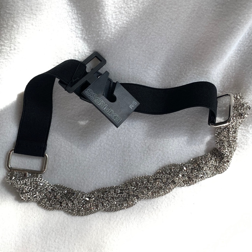 Express Rhinestone Stretch Belt - Picture 8 of 13